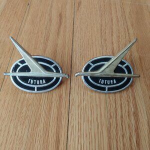 Vintage Ford Futura Car Emblems Set of 2